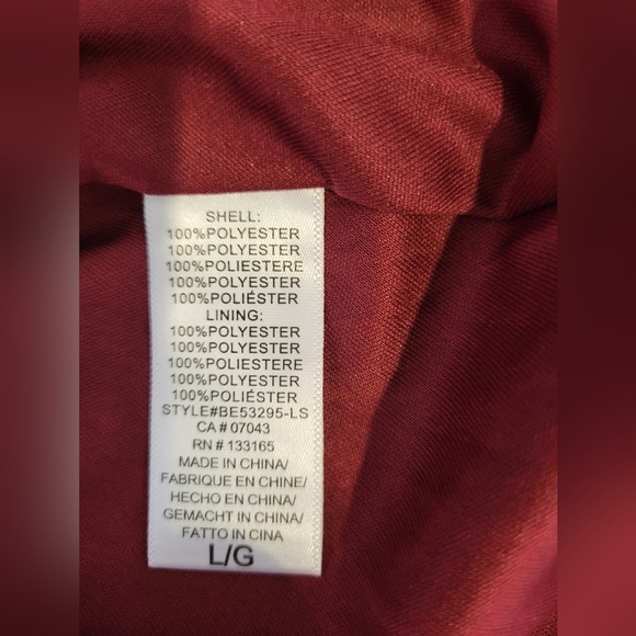 NEW Altar'd State Burgundy Floral Dress, Size Large - Picture 5 of 5